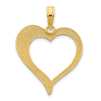 14k  Open Heart Pendant-D5059