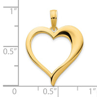 14k  Open Heart Pendant-D5059