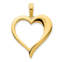 14k  Open Heart Pendant-D5059