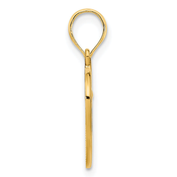 14k Fancy Open Heart Pendant-D5060