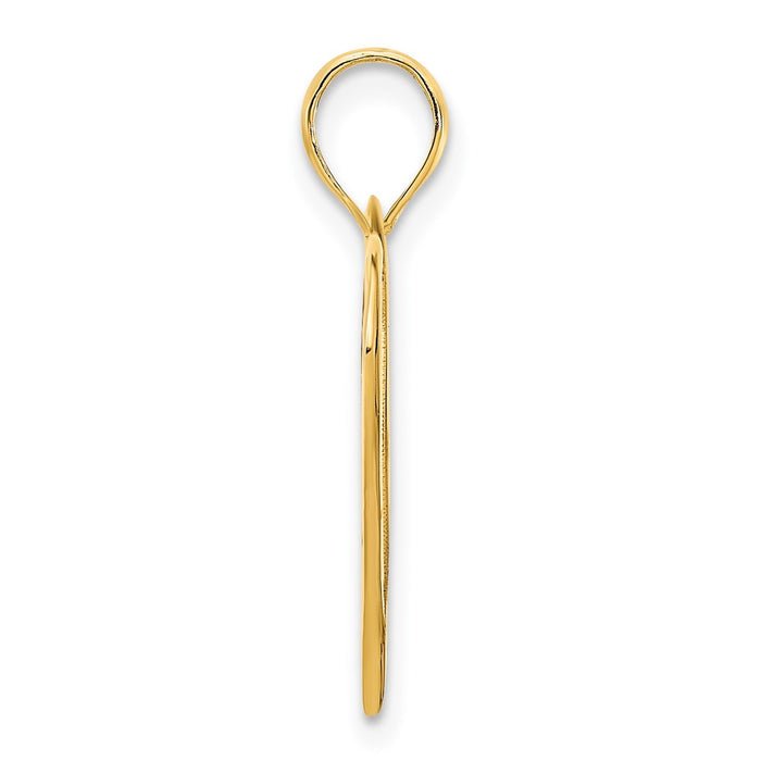 14k Open Heart Pendant-D5065