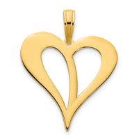 14k Open Heart Pendant-D5065