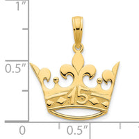 14k 15 Crown Pendant-D5071
