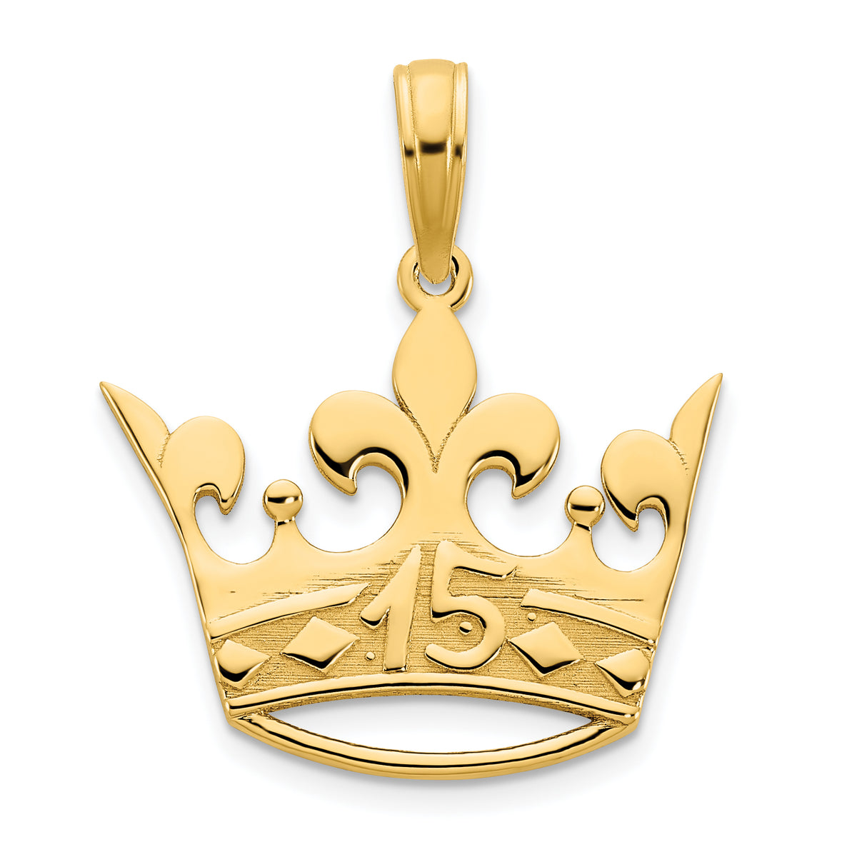 14k 15 Crown Pendant-D5071