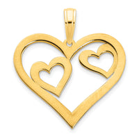 14ky Heart in a Heart Pendant-D5073
