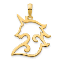 14k Unicorn Pendant-D5078