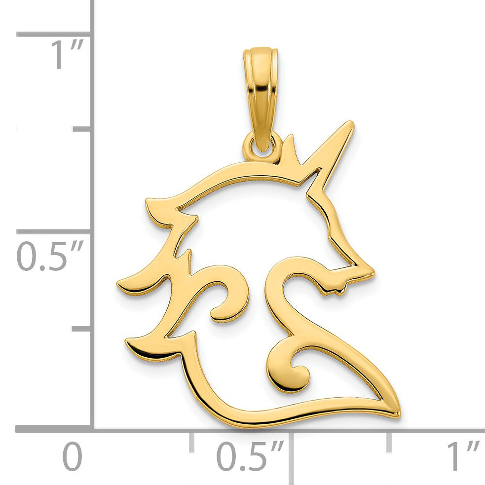14k Unicorn Pendant-D5078
