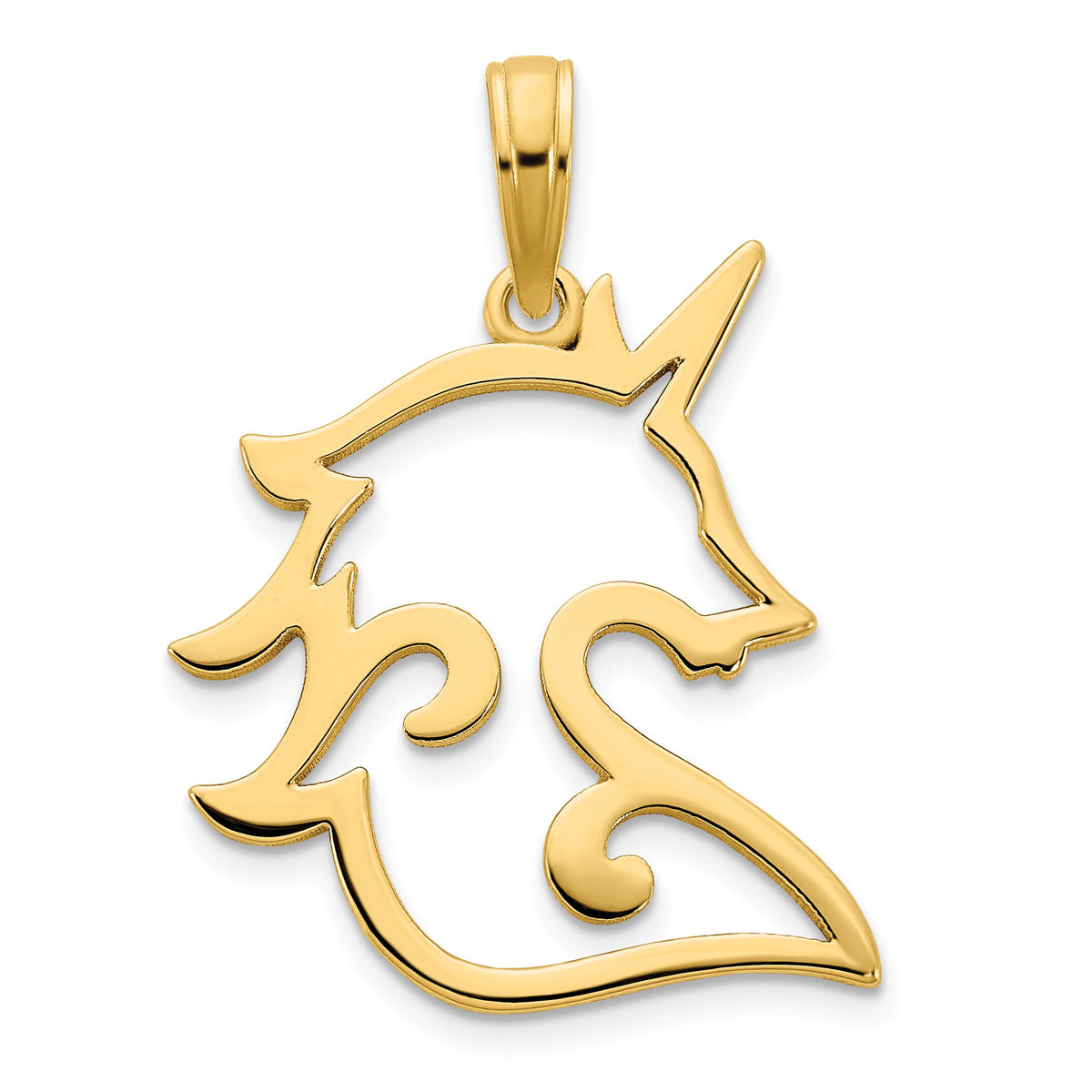 14k Unicorn Pendant-D5078