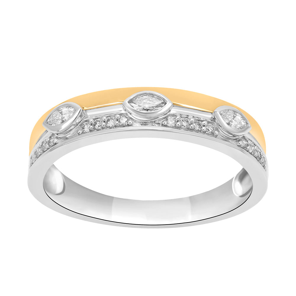 Yellow & White Gold Diamond  Ring