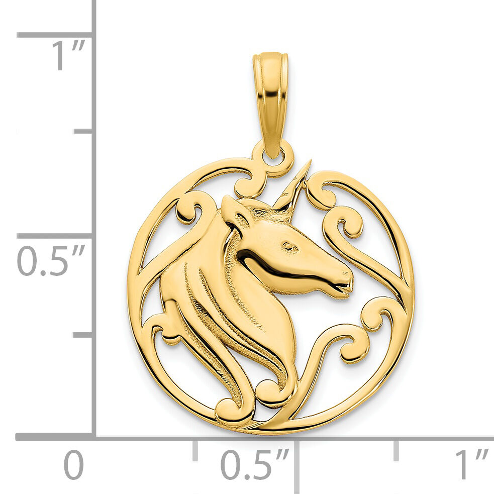 14k Unicorn Pendant-D5080