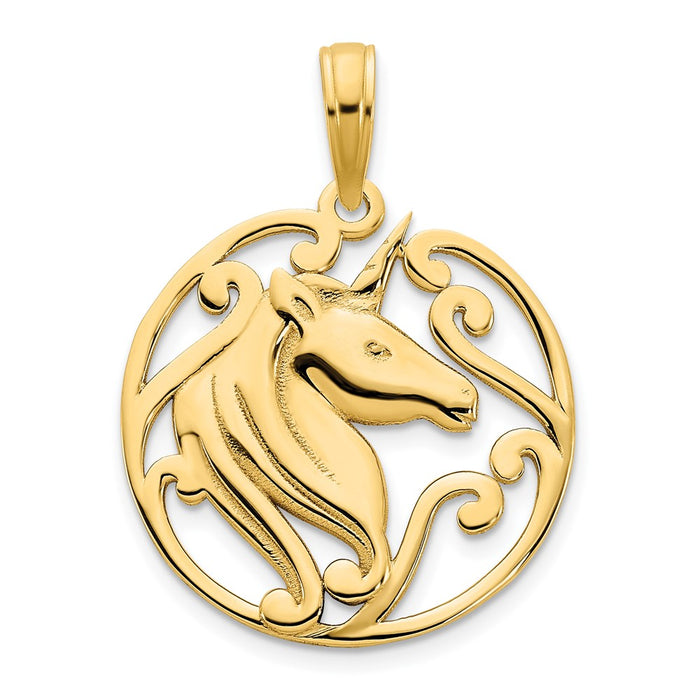 14k Unicorn Pendant-D5080