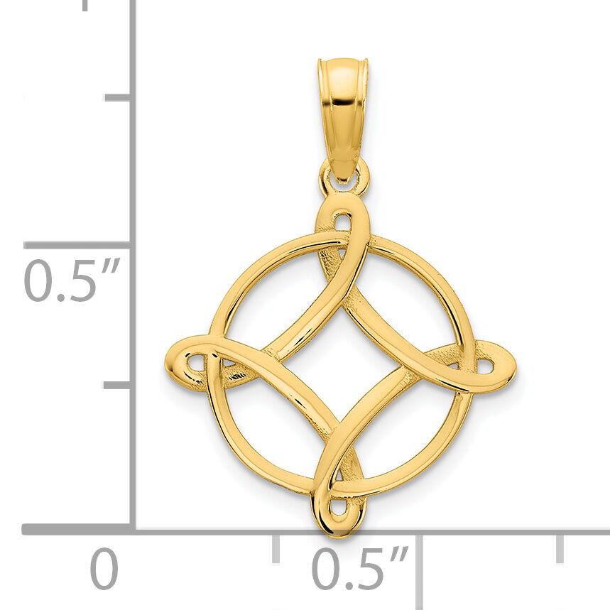 14ky Fancy Design Pendant-D5085