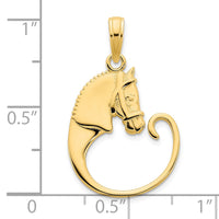 14k Horse Pendant-D5096