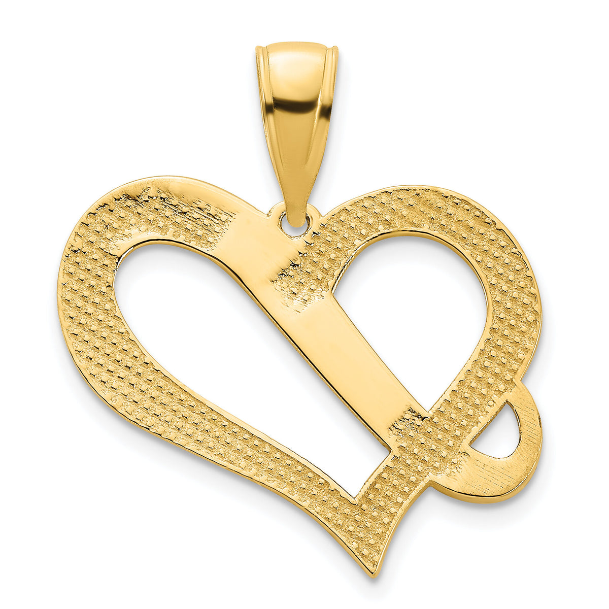 14k  Fancy Heart Pendant-D5097