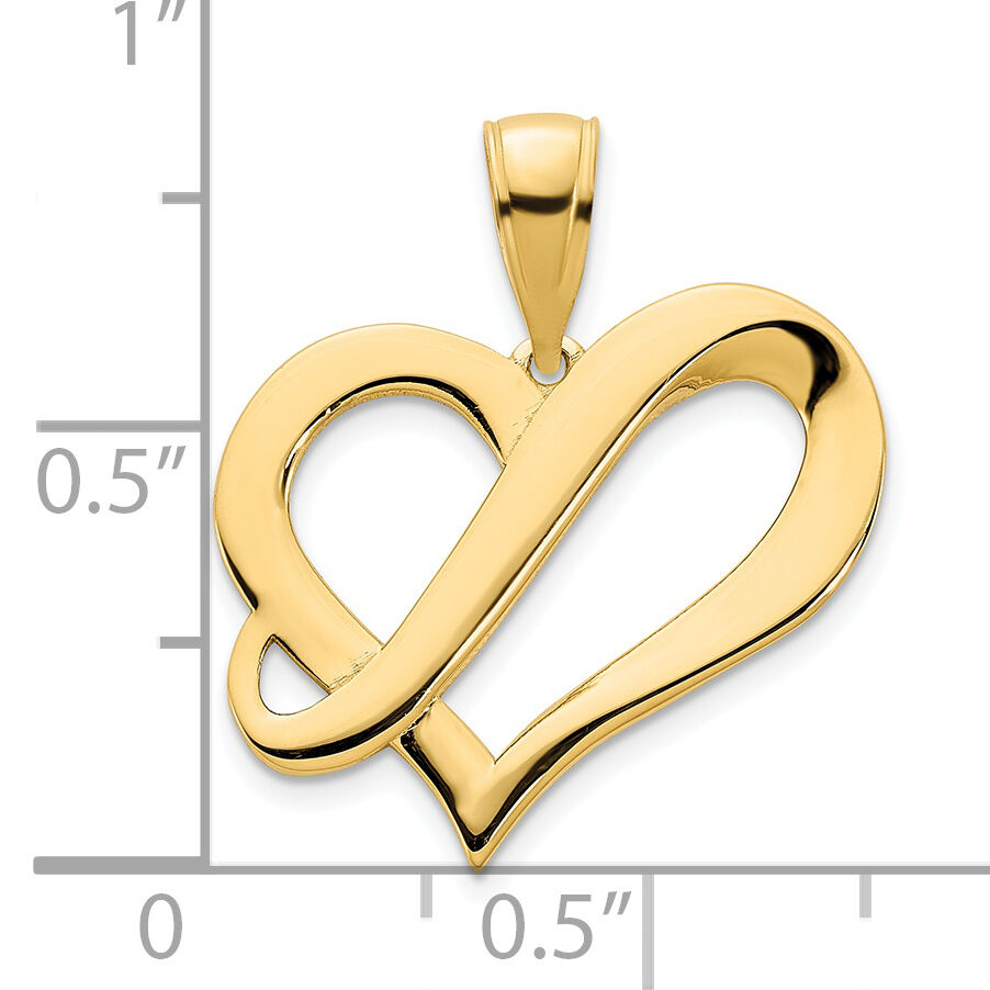 14k  Fancy Heart Pendant-D5097