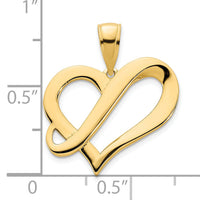 14k  Fancy Heart Pendant-D5097