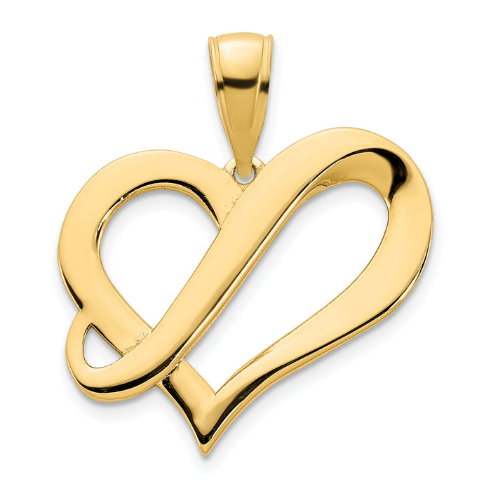 14k  Fancy Heart Pendant-D5097