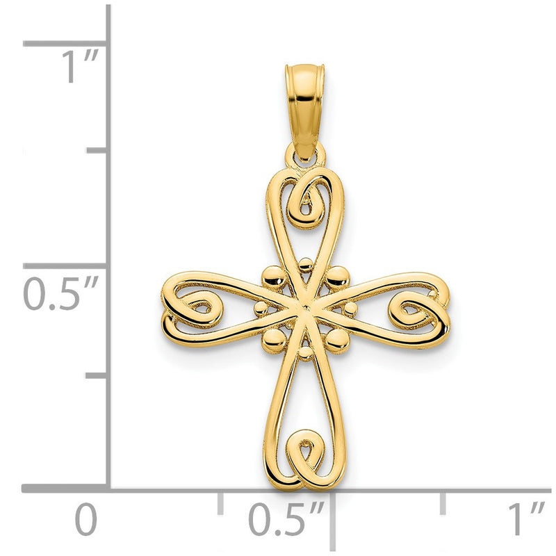 14k Cross Pendant-D5099