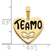 14ky Epoxy Te amo Heart Charm-D5104