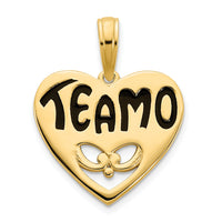 14ky Epoxy Te amo Heart Charm-D5104