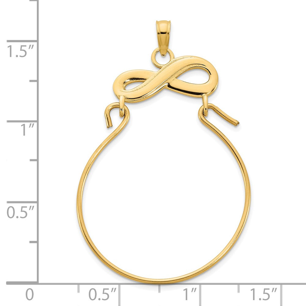 14k Infinity Charm Holder Pendant-D5111