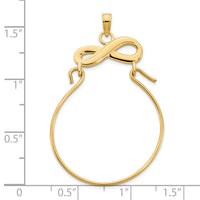 14k Infinity Charm Holder Pendant-D5111