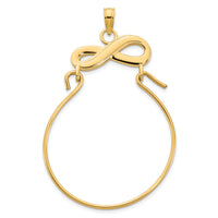 14k Infinity Charm Holder Pendant-D5111