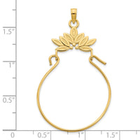 14k Fancy Charm Holder Pendant-D5112