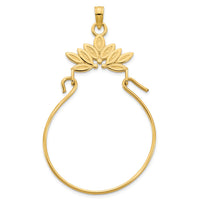 14k Fancy Charm Holder Pendant-D5112