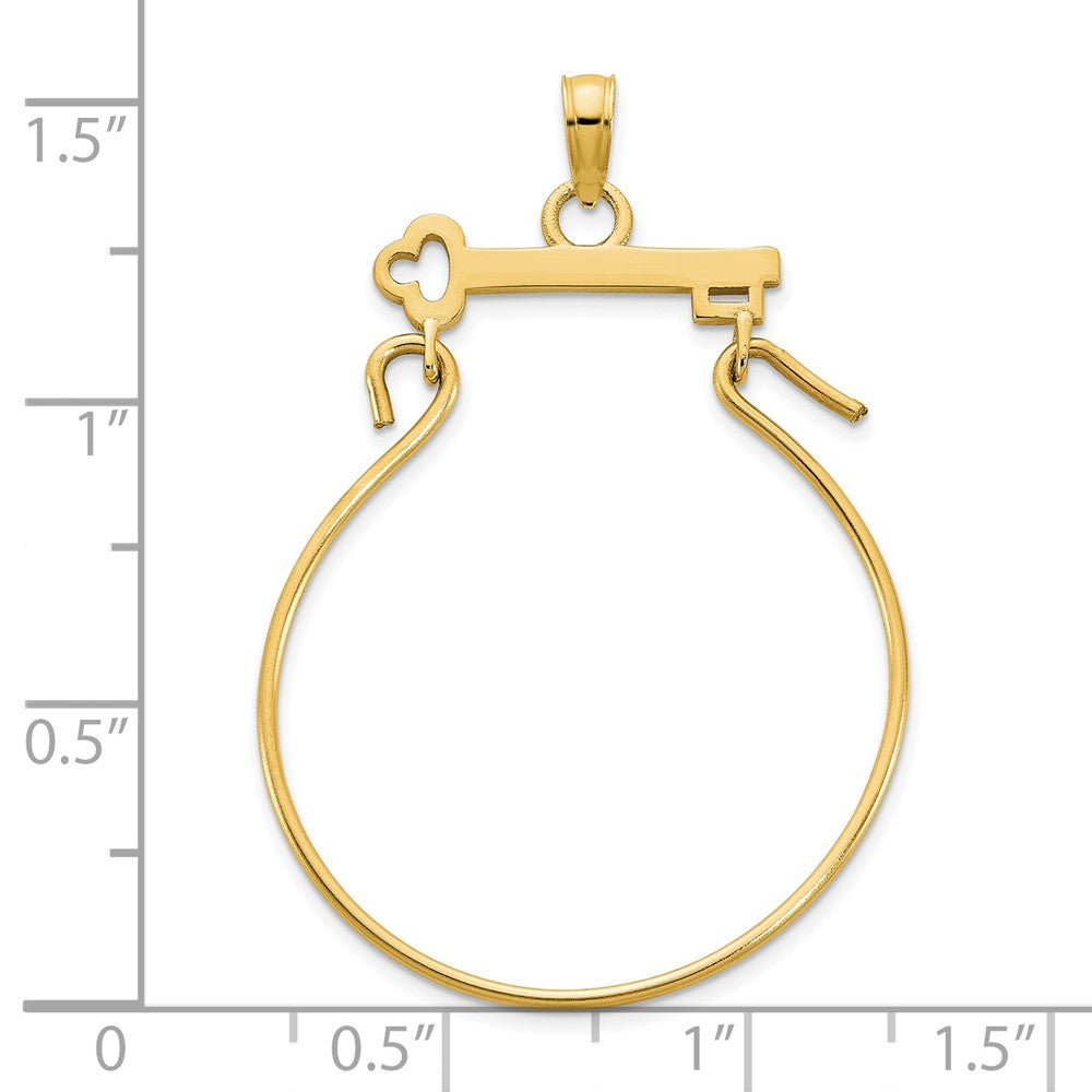 14k Key Charm Holder Pendant-D5114