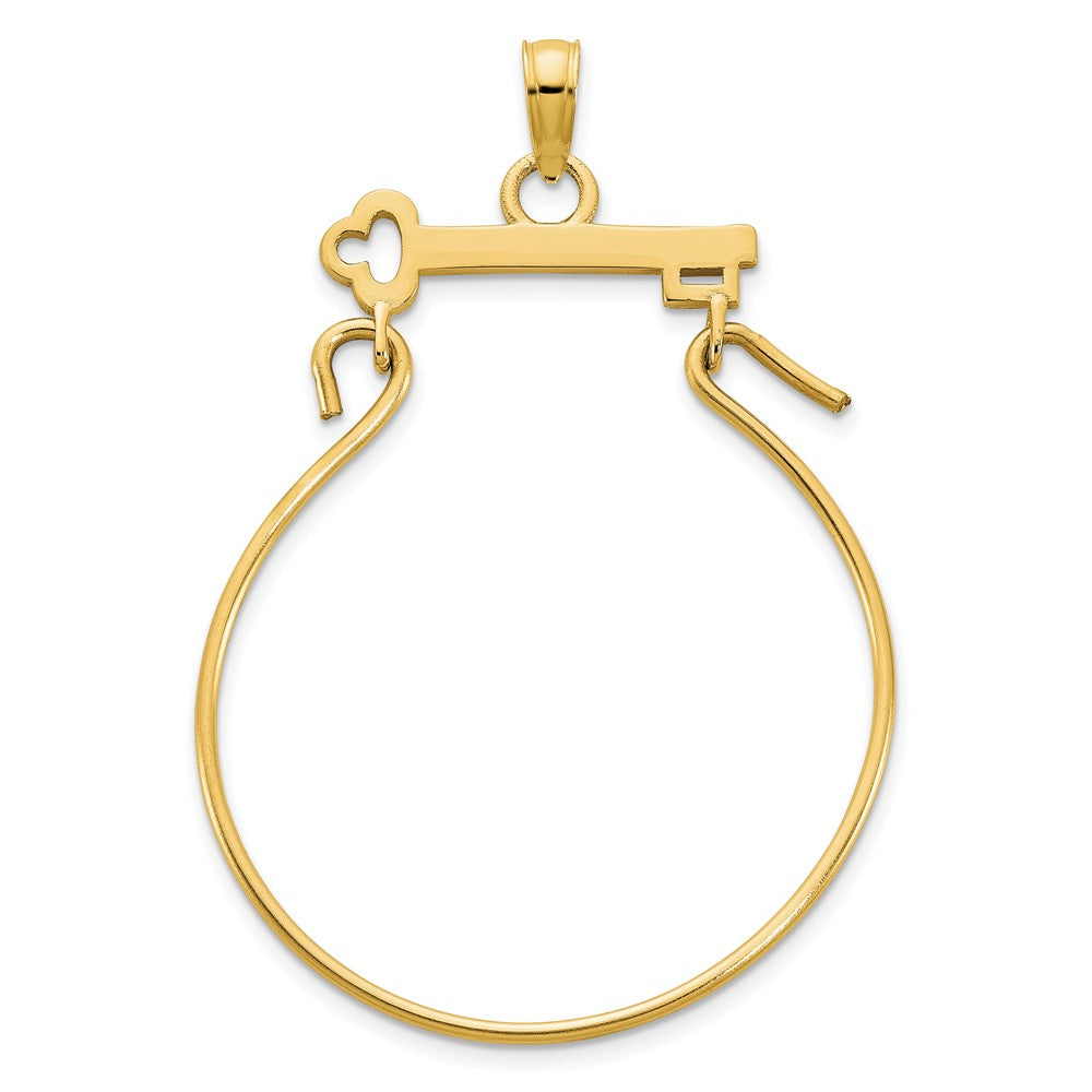 14k Key Charm Holder Pendant-D5114