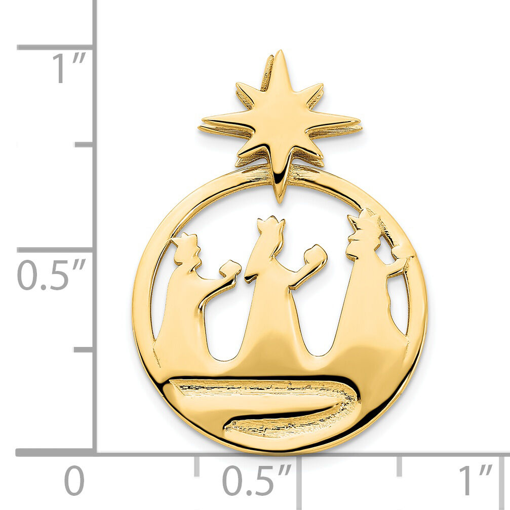 14k Polished Three Wise Men North Star Pendant-D5121
