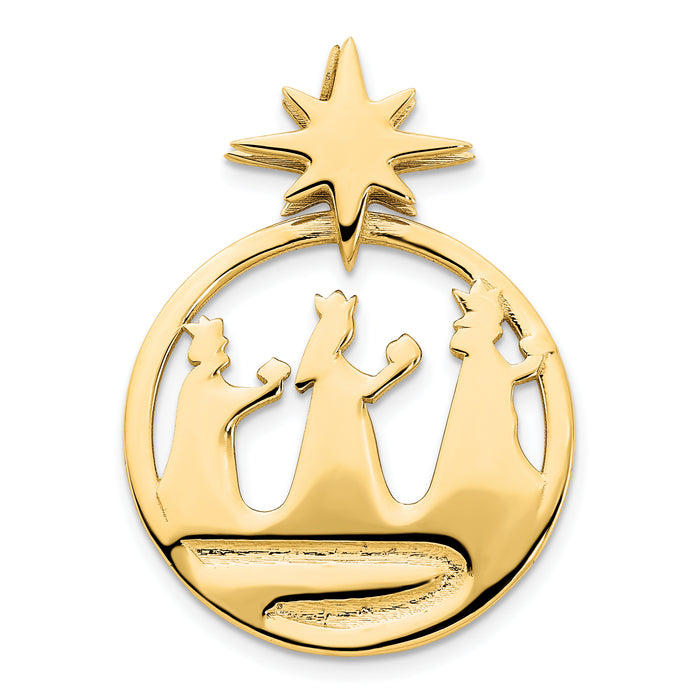 14k Polished Three Wise Men North Star Pendant-D5121