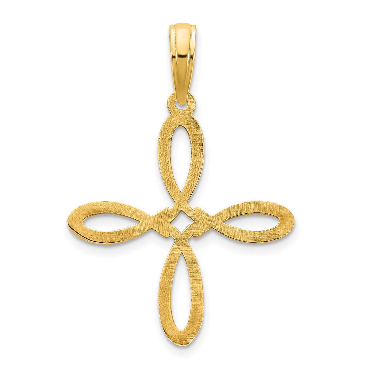 14k Fancy Cross Pendant-D5128