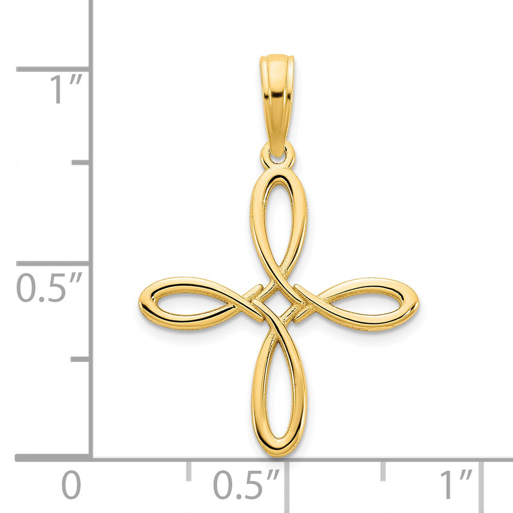 14k Fancy Cross Pendant-D5128