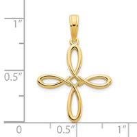 14k Fancy Cross Pendant-D5128