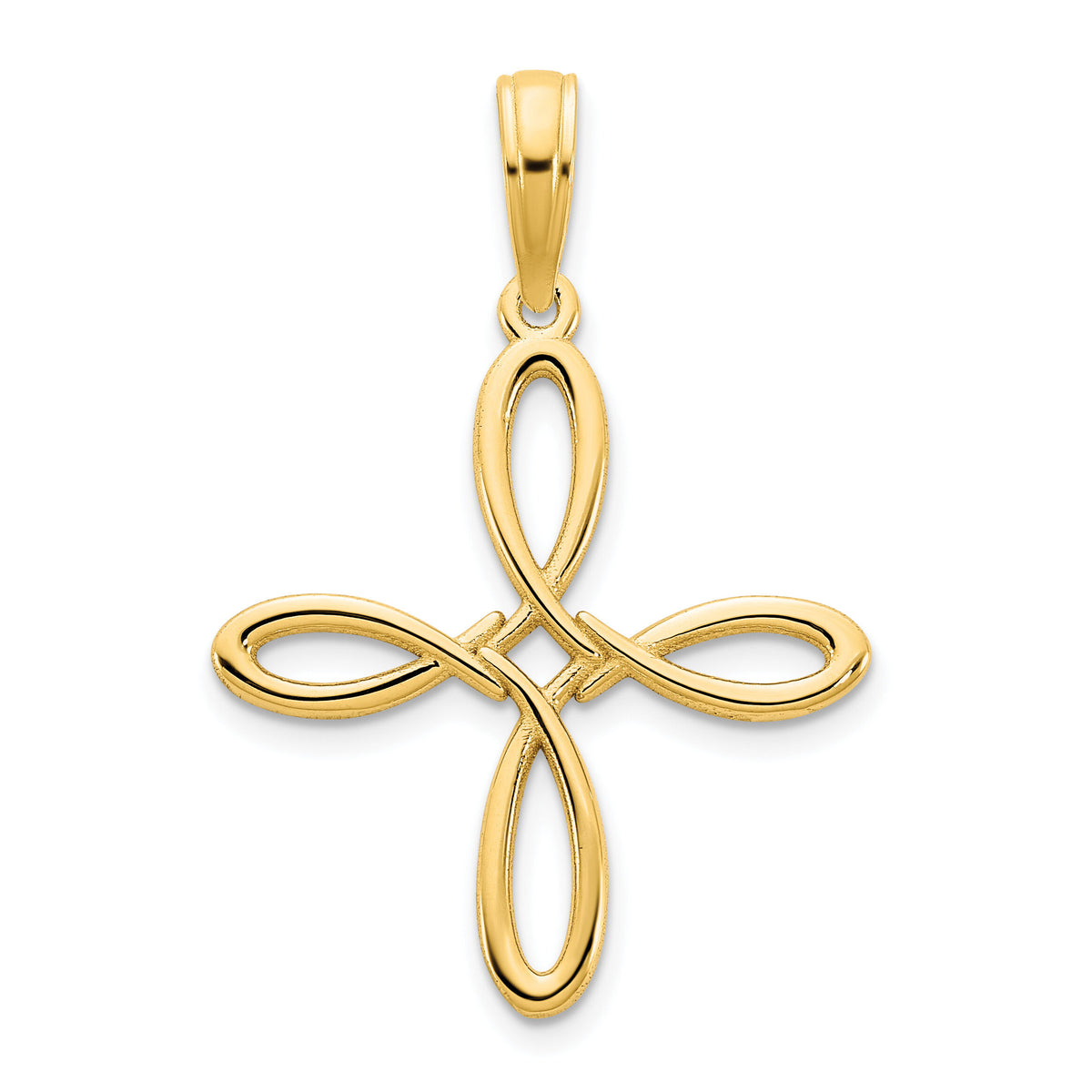 14k Fancy Cross Pendant-D5128