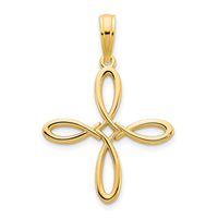 14k Fancy Cross Pendant-D5128