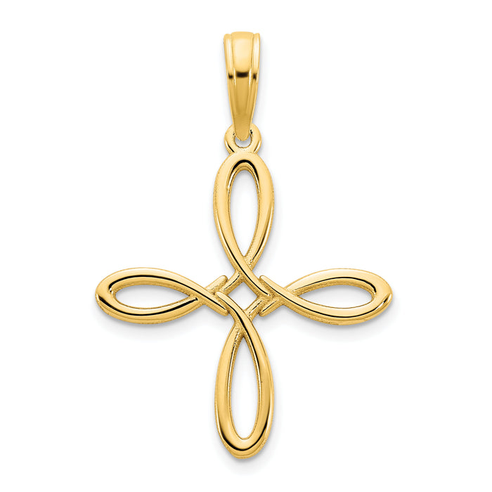 14k Fancy Cross Pendant-D5128