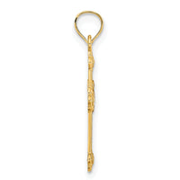 14ky Fancy Cross Pendant-D5134