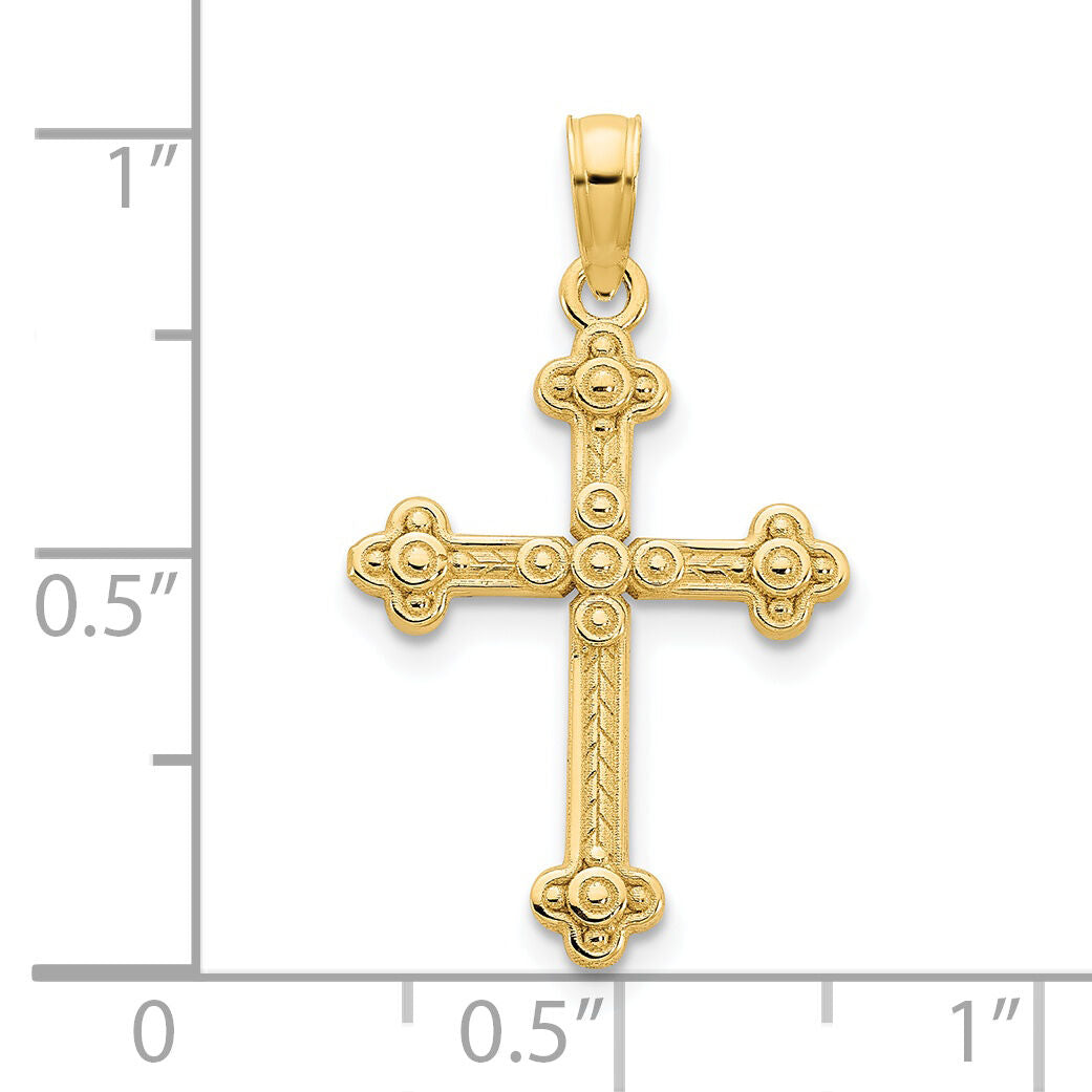 14ky Fancy Cross Pendant-D5134