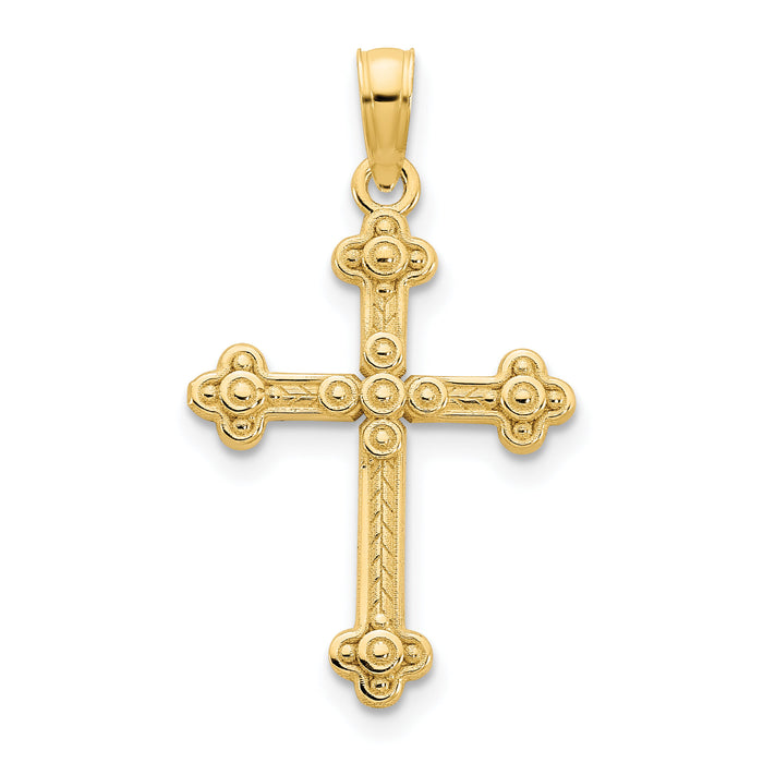 14ky Fancy Cross Pendant-D5134