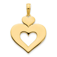 14ky Cut Out Heart Pendant-D5138