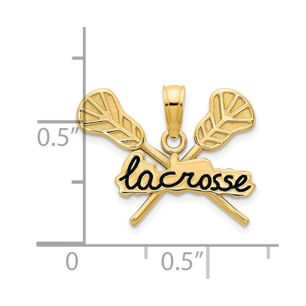 14k Epoxy LACROSSE Pendant-D5143