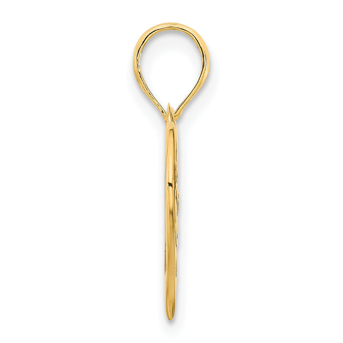 14k MOM Heart Pendant-D5150