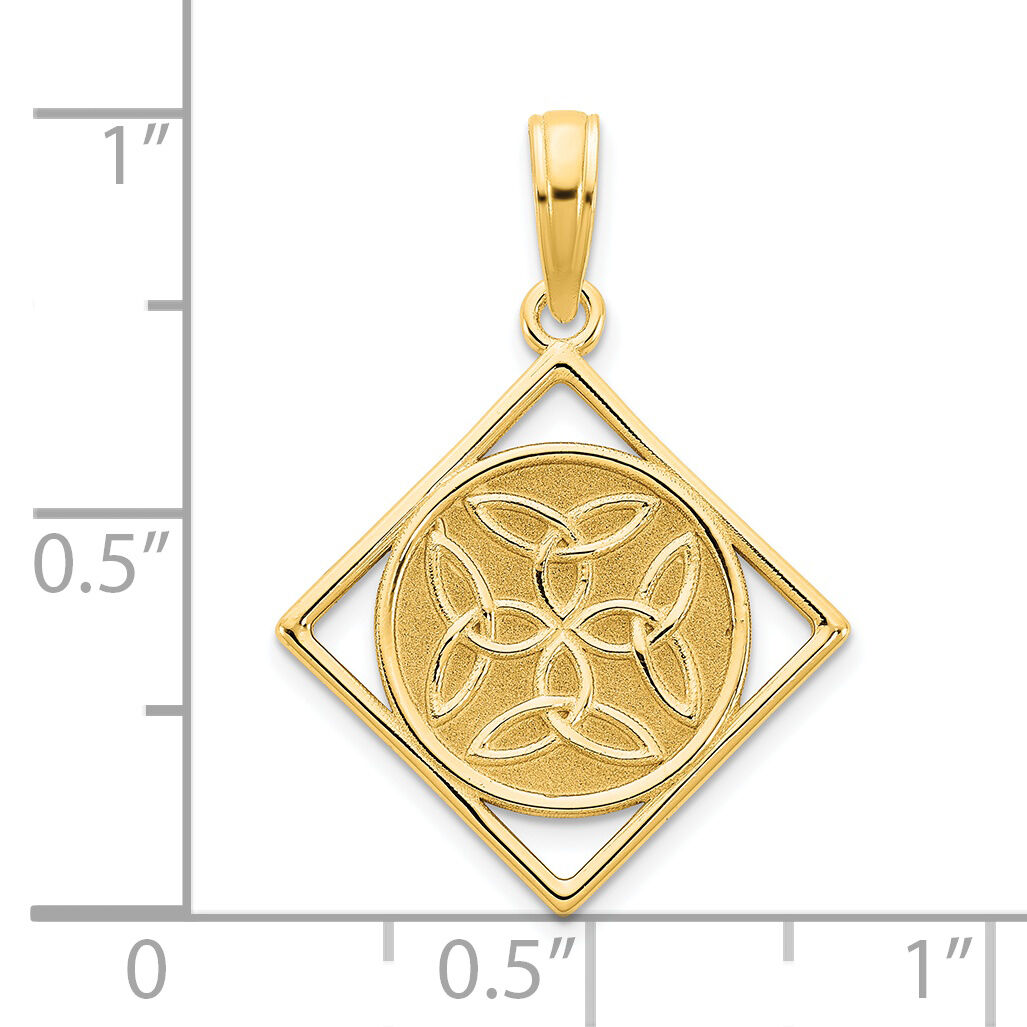 14ky Fancy Celtic Knot Pendant-D5155