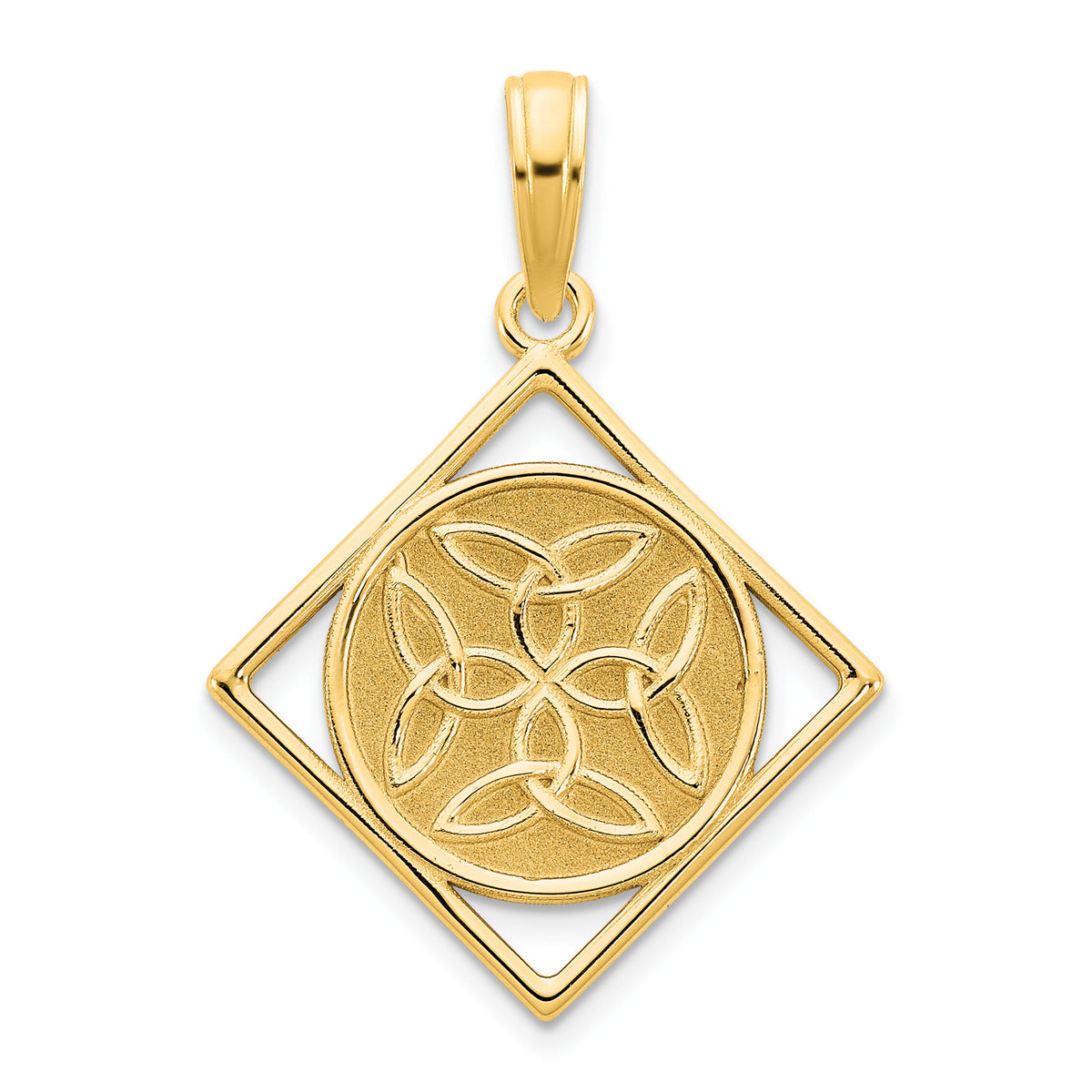 14ky Fancy Celtic Knot Pendant-D5155