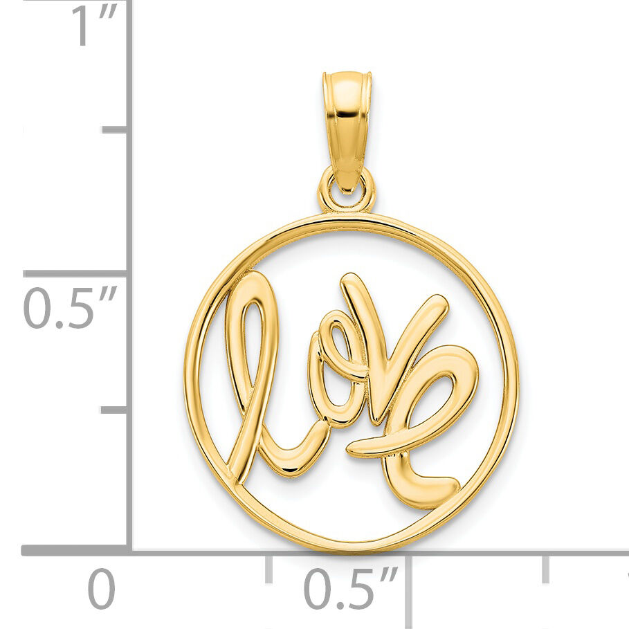 14ky Love charm-D5169