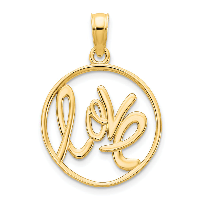 14ky Love charm-D5169