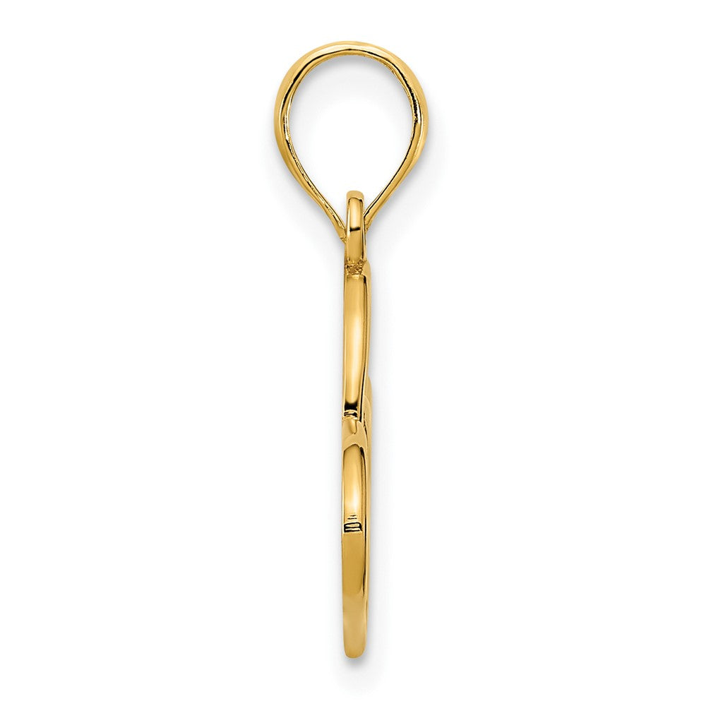 14ky Heart LOVE Infinity Symbol Charm-D5172